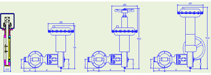 dimension-of-metal-to-metal-butterfly-valve-mic-351